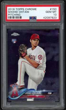 2018 Topps Chrome #150 Shohei Ohtani Pitching RC PSA 10