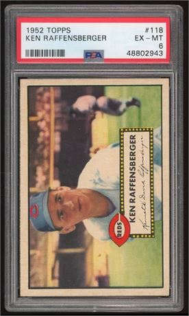 1952 Topps #118 Ken Raffensberger PSA 6 EXMT Nicely Centered