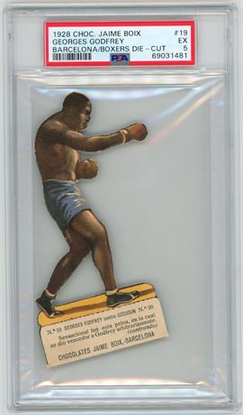 1928 CHOC. Jamie Boix #19 Georges Godfrey Barcelona/Boxers Die-Cut PSA 5 EX