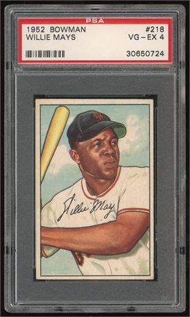 1952 Bowman #218 Willie Mays PSA 4 VGEX