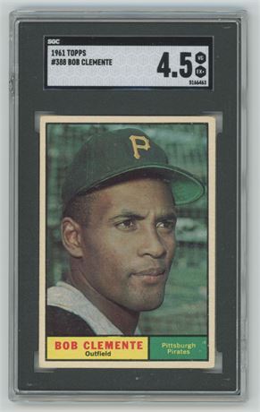 1961 Topps #388 Bob Clemente SGC 4.5 VGEX+ Well Centered