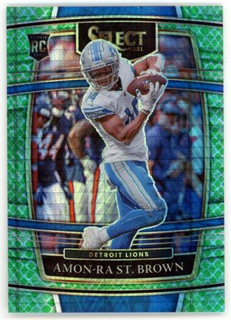 2021 Panini Select #73 Amon-Ra St Brown RC 5/89 Dragon Scale