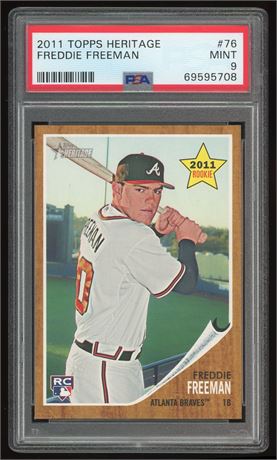2011 Topps Heritage #76 Freddie Freeman RC PSA 9 MINT