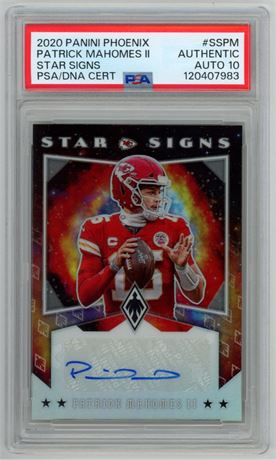 2020 Panini Phoenix Patrick Mahomes Star Signs PSA Authentic, Auto 10