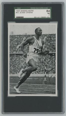 1936 Reemstma Sammelwerk Cig. Olympia 1936-Band II #32 Jesse Owens SGC 7 NM