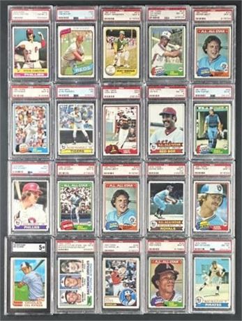 1976-1983 Topps Baseball PSA/SGC Graded Lot (20) w/ Cal Ripken Jr RC's (2)