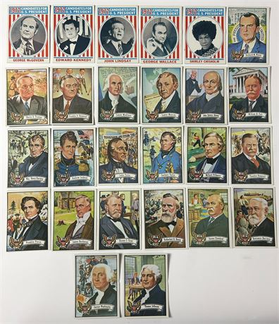 1972 Topps US Presidents Lot (26) w/ Washington/Jefferson - See Pics (READ)