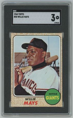 1968 Topps #50 Willie Mays SGC 3 VG