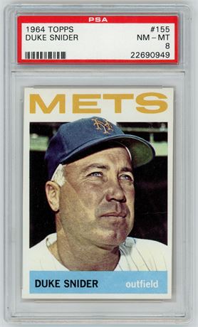 1964 Topps #155 Duke Snider PSA 8 NMMT