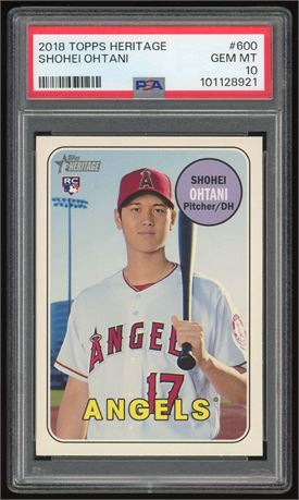 2018 Topps Heritage Shohei Ohtani RC PSA 10 GEM MINT