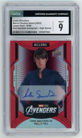 2023 Upper Deck Marvel Allure #106 Cobie Smulders Red Rainbow CGC 9 Auto 10