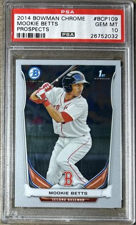 2014 Bowman Chrome Prospects Mookie Betts RC PSA 10 GEM MINT