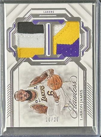 2022 Panini Flawless LeBron James Game-Worn Material 20/20 Sick Patch!