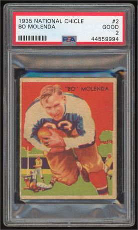 1935 National Chicle #2 Bo Molenda PSA 2 GOOD