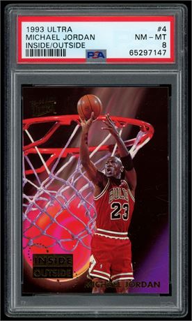 1993 Ultra #4 Michael Jordan Inside/Outside PSA 8
