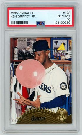 1995 Pinnacle #128 Ken Griffey Jr Bubble Gum PSA 10 GEM MINT