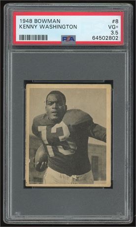 1948 Bowman #8 Kenny Washington RC PSA 3.5 VG+