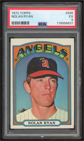 1972 Topps #595 Nolan Ryan PSA 5 EX