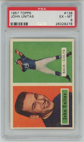 1957 Topps #138 Johnny Unitas RC PSA 6 EXMT