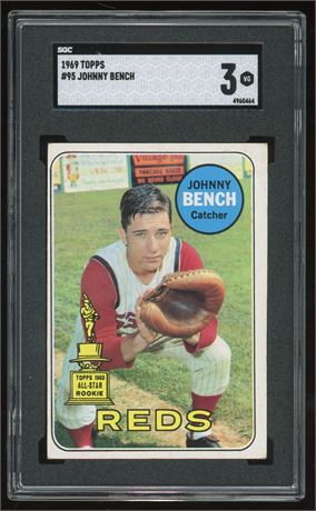 1969 Topps #95 Johnny Bench SGC 3 VG