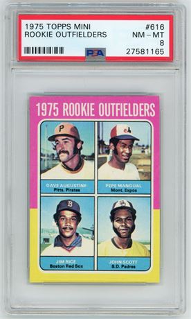 1975 Topps Mini #616 Jim Rice RC PSA 8 NMMT