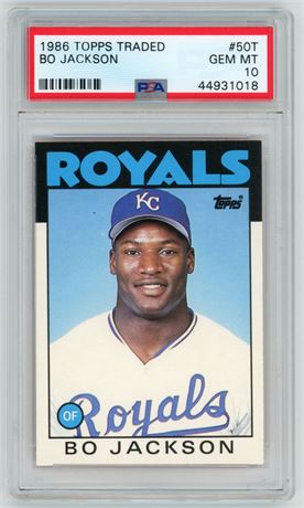 1986 Topps Traded Bo Jackson PSA 10 GEM MINT