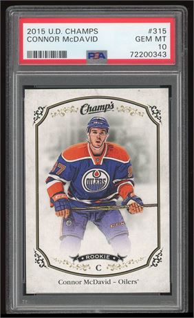 2015 Upper Deck Champs #315 Connor McDavid RC PSA 10 GEM MINT