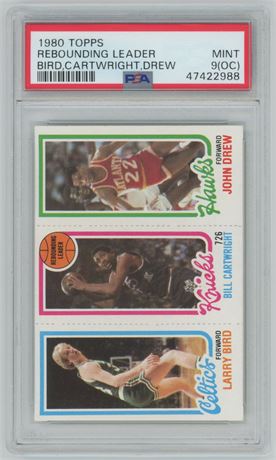 1980 Topps Rebounding Leader Larry Bird RC PSA 9 (OC) MINT