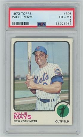 1973 Topps #305 Willie Mays PSA 6 EXMT