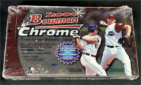 2000 Bowman Chrome Baseball Box (24 Packs) Factory Sealed