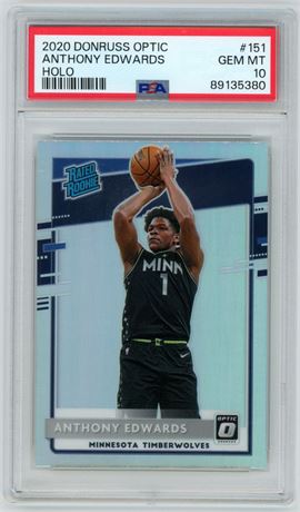 2020 Panini Donruss Optic #151 Anthony Edwards Rated Rookie Holo PSA 10 GEM MINT