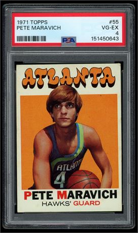 1971 Topps #55 Pete Maravich PSA 4