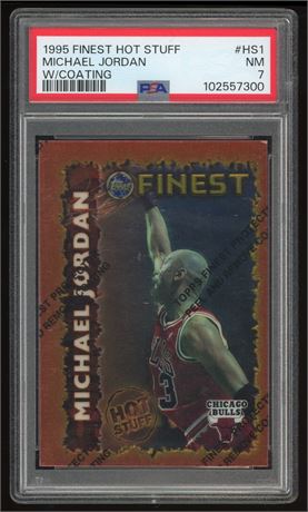 1995 Finest Michael Jordan Hot Stuff w/ Coating PSA 7 NM