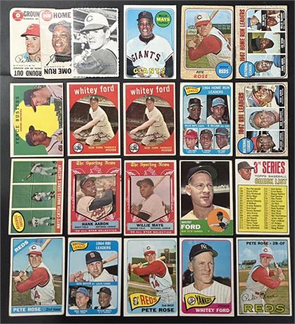 1959-1969 Topps Baseball Star Lot (19) VG Avg Condition (READ)