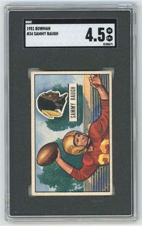 1951 Bowman #34 Sammy Baugh SGC 4.5 VGEX+ (READ)