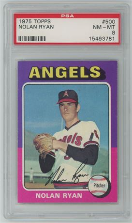 1975 Topps #500 Nolan Ryan PSA 8 NMMT