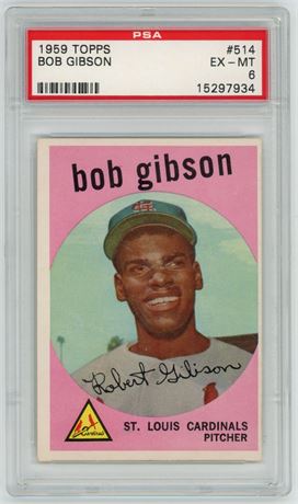 1959 Topps #514 Bob Gibson RC PSA 6 EXMT
