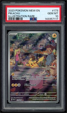 2023 Pokemon MEW EN #173 Pikachu Illustration Rare PSA 10
