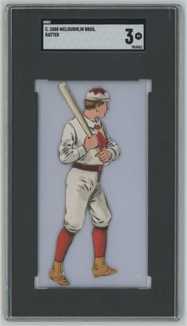 1888 Mcloughlin Bros Batter SGC 3 VG  Only SGC Example