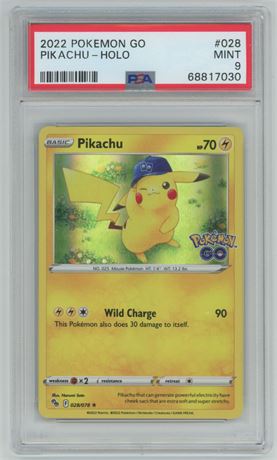 2022 Pokémon Go #028 Pikachu - Holo PSA 9 MINT