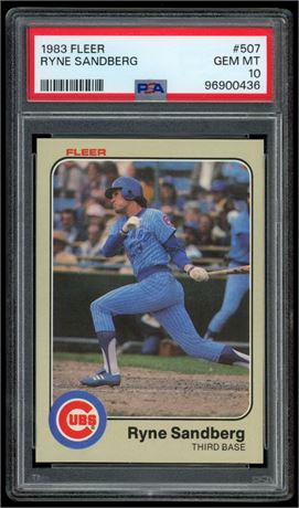 1983 Fleer #507 Ryne Sandberg RC PSA 10 GEM MINT