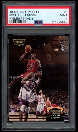1992 Stadium Club #1 Michael Jordan Member Only PSA 9