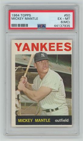 1964 Topps #50 Mickey Mantle PSA 6 (MC)