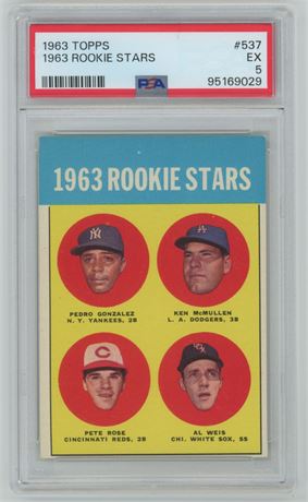 1963 Topps #537 Pete Rose PSA 5 EX