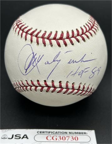 Carl Yazstremski Signed Official Major League Baseball JSA White