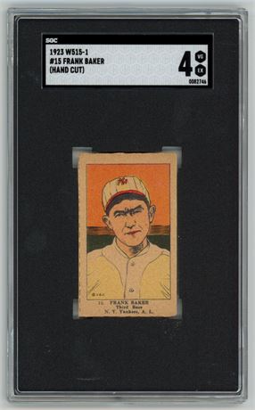 1923 W515-1 #15 Frank Baker Hand Cut SGC 4 VGEX