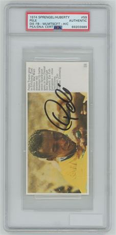 1974 Sprengel/Huberty #59 Pele Auto PSA Authentic (RARE)