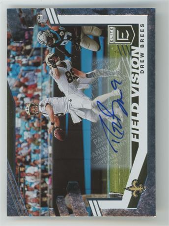 2020 Elite #3 Field Vision Drew Brees Auto /25