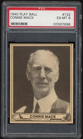 1940 Play Ball #132 Connie Mack PSA 6 EXMT