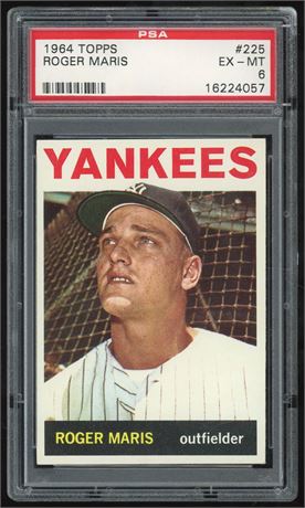 1964 Topps #225 Roger Maris PSA 6 EXMT
